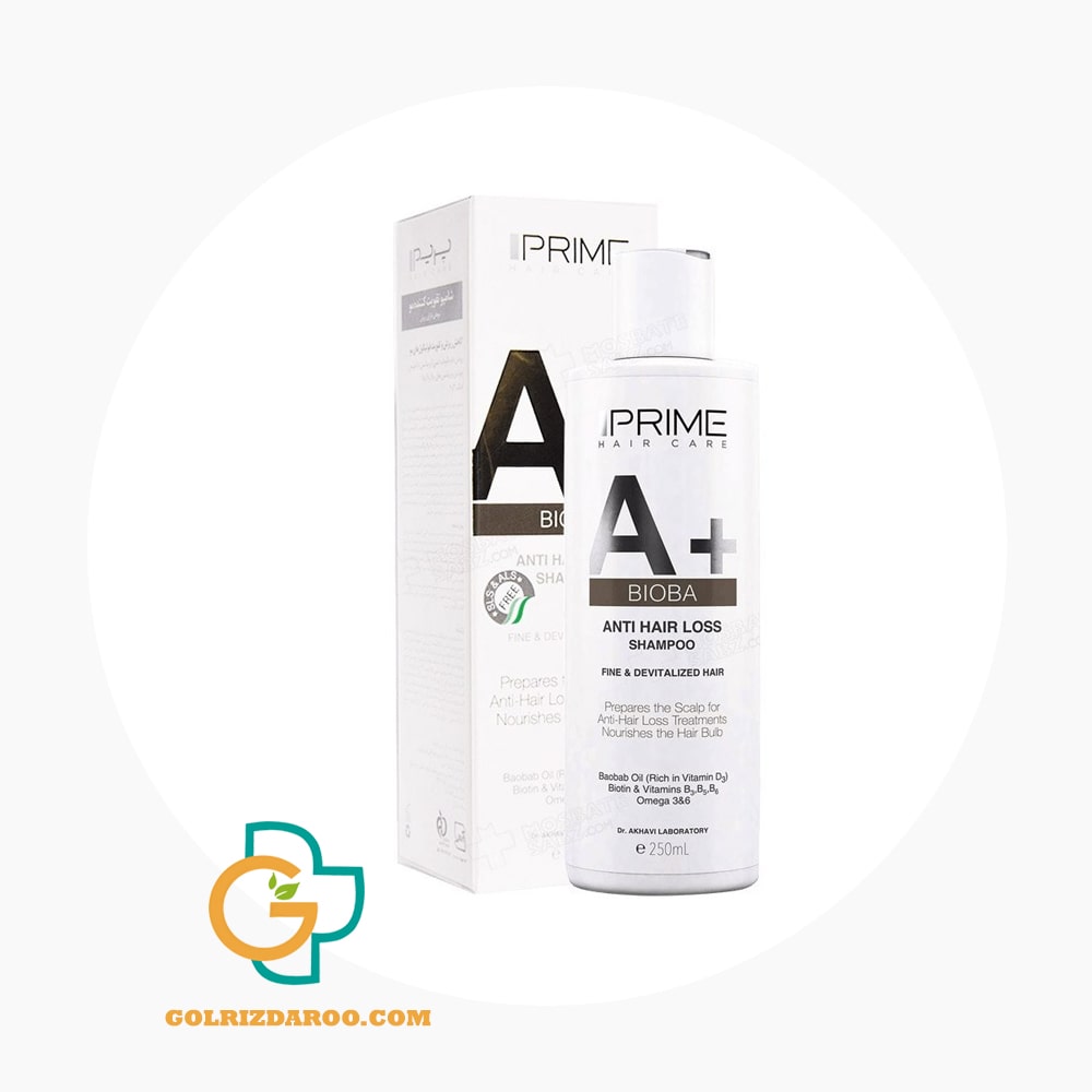 golrizdaroo-com-شامپو تقویت کننده بیوبا ای پلاس پریم ضد ریزش حجم 250 میلی لیتر-min