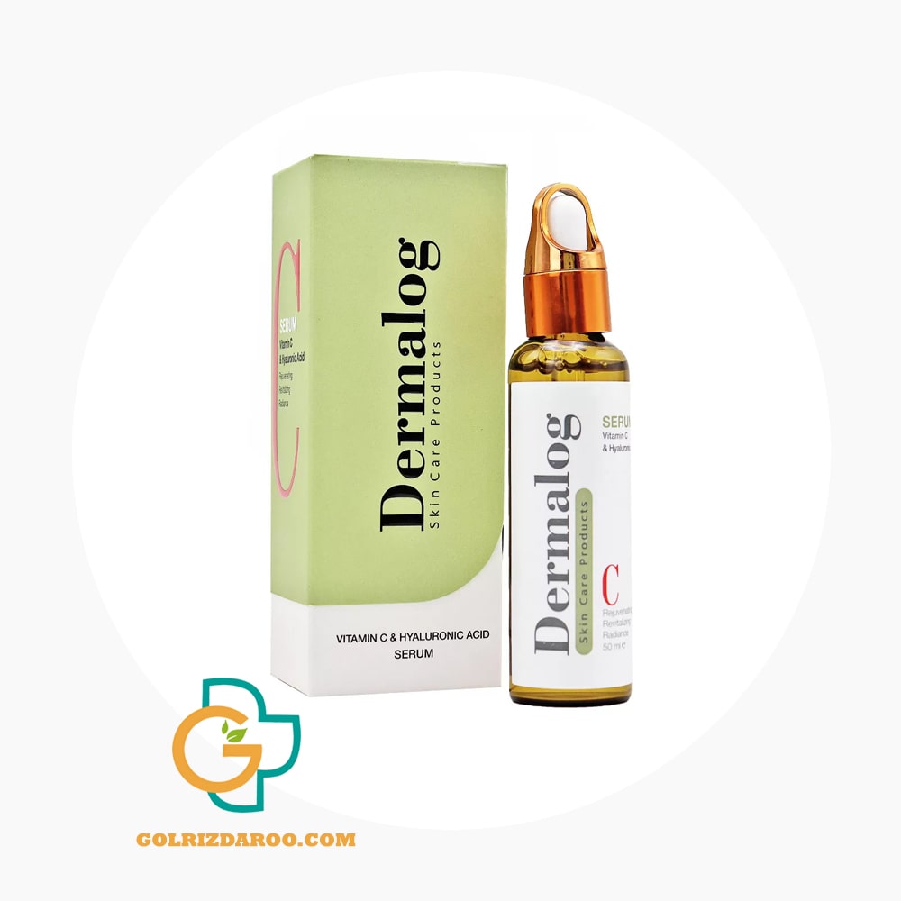 golrizdaroo-com-سرم ویتامین سی و هیالورونیک اسید درمالوگ حجم 50 میلی لیتر-min