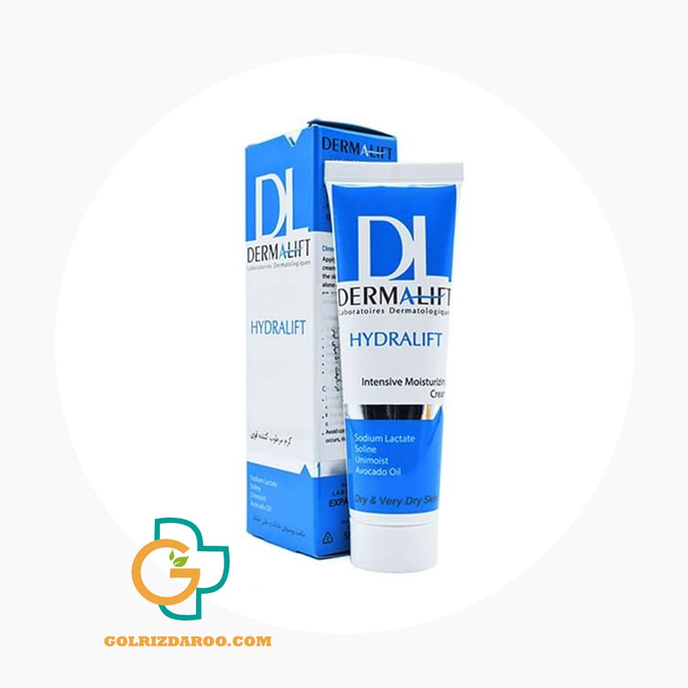 golrizdaroo-com-کرم مرطوب کننده قوی درمالیفت مدل Hydralift Intensive حجم 50 میلی لیتر-min